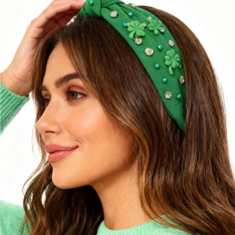 Green Embellished Headband